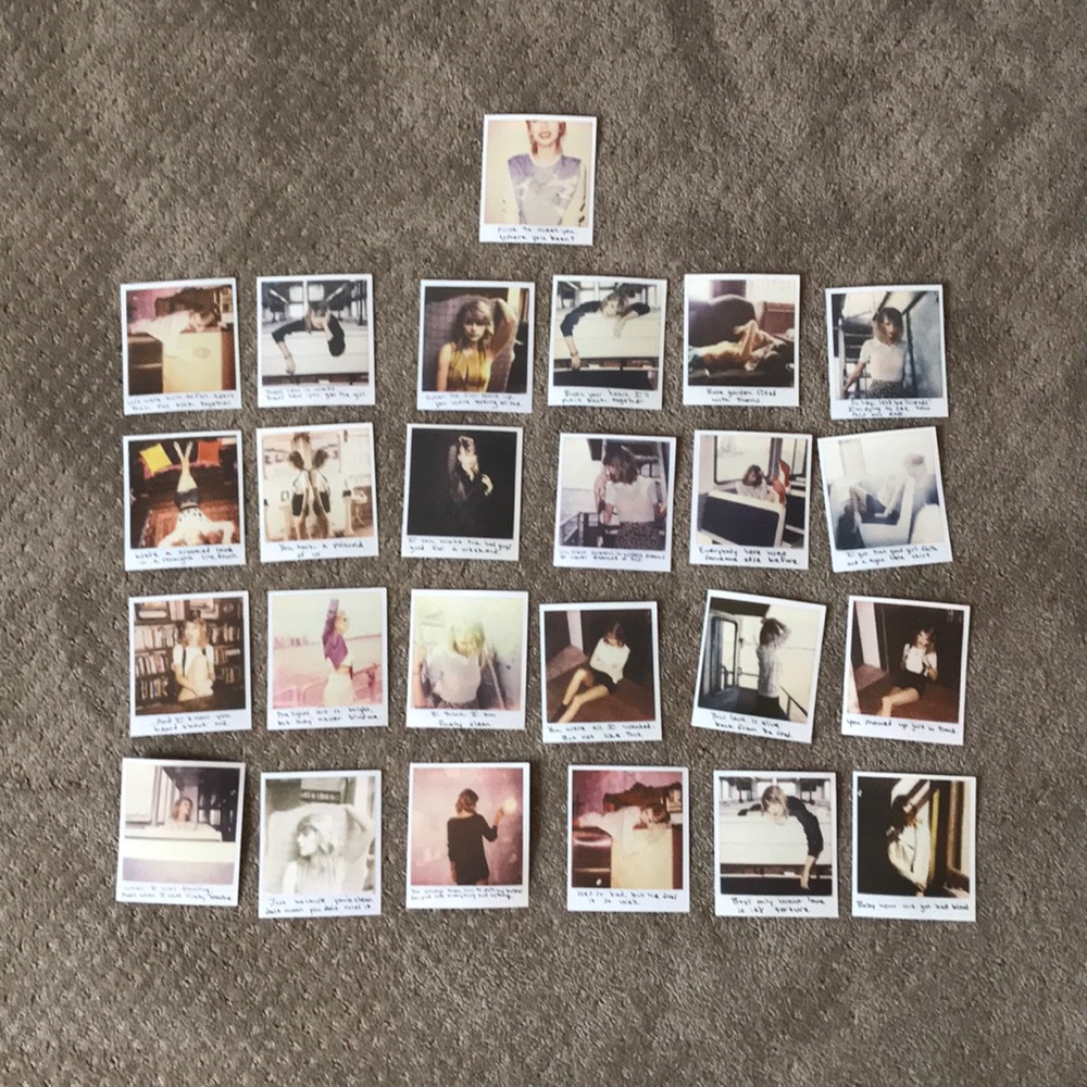 Taylor Swift (1989) album polaroids.